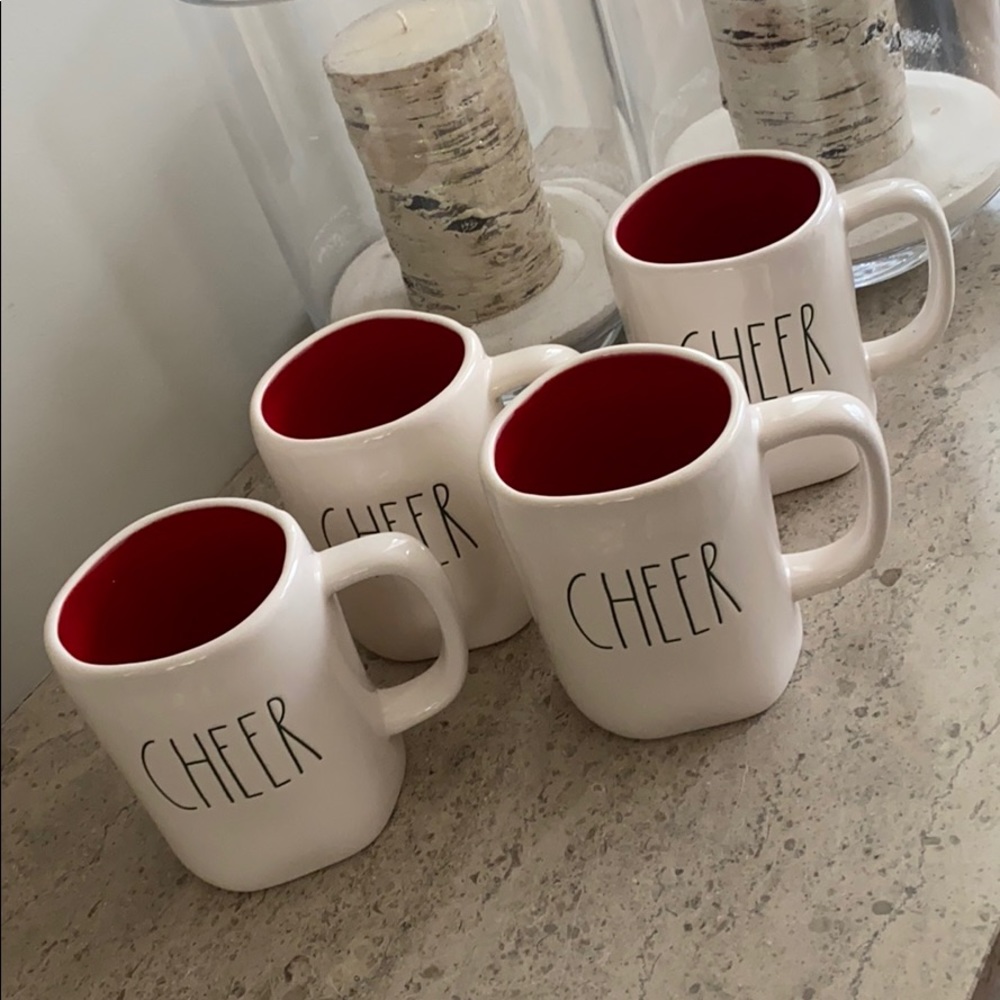 Rae Dunn: Have a cup of “Cheer” ceramic mugs. - Picture 4 of 5